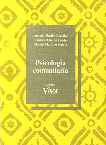 Libro Psicología Comunitaria De Varios Martín González Anton