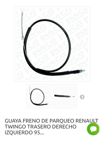 Guaya Freno De Mano Renault Der/izqu Twingo (ruedas Trasera)