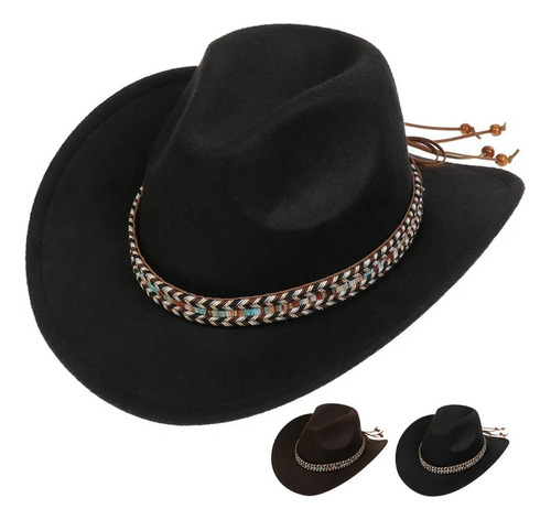 Sombrero De Vaquero Sombrero De Texas De Moda Retro Unisex Negro M Sombrero De Texas