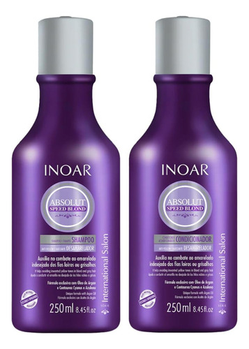 Kit Inoar Shampoo 250ml+cond 250ml Duo Speed Blond
