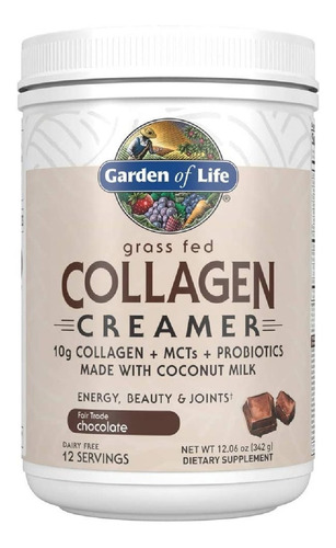 Colágeno Creamer Garden Of Life (342 G) Sabor Chocolate