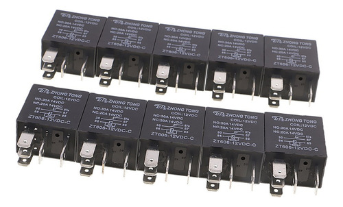 10pcs Spdt Kit 30a 12v 5pin For Para Ventilador De Bomba De