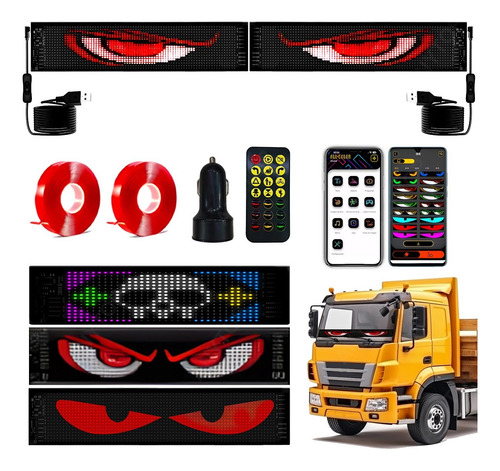 Programable Pantalla Flexible Led Devil Ojos 12x59.5cm 2pzas