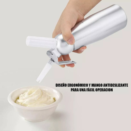 Sifon Crema Batida Dispensador Chantilly De Acero Inoxidable Sifon De Cocina Dispensador De Crema Batida Sifon Crema Batida Dispensador Chantilly De Acero Inoxidable Okshop