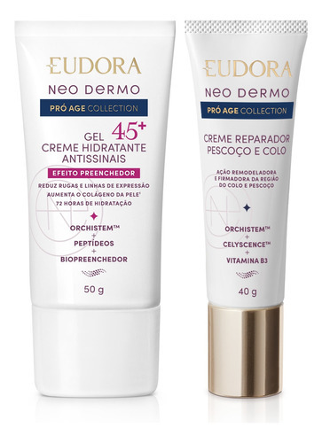 Kit Neo Dermo Pró Age Collection Reparador + Gel Facial Momento de aplicação Dia/Noite Tipo de pele Mista