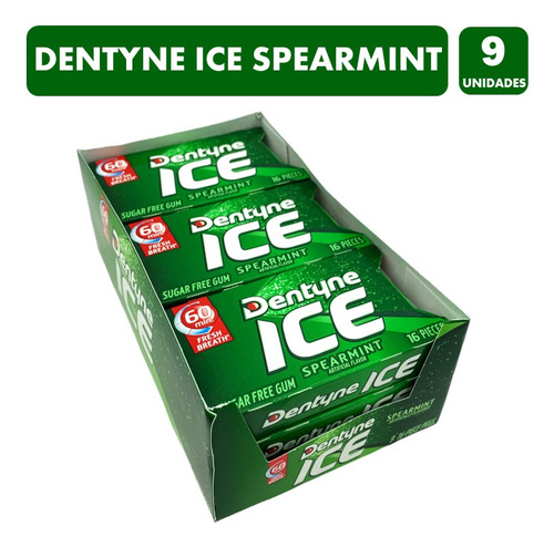 Chicle Dentyne Ice Spearmint Display 9 Unidades