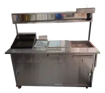 Comprar Carro De Perros Calientes A Gas Freidora +baño María+ Grill