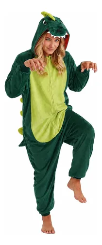Pijama Macacão Kigurumi Unisex De Dinossauro
