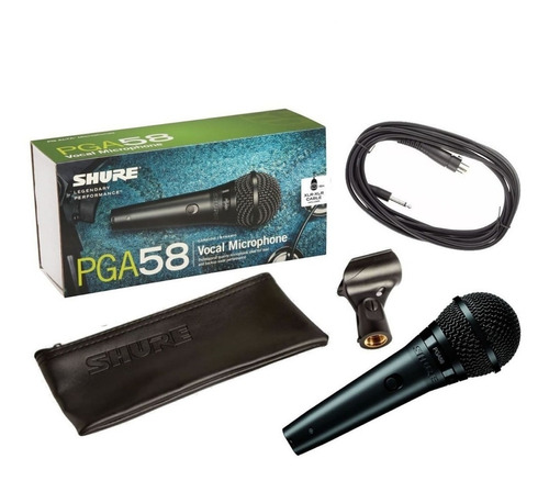 Microfono Shure Pga58 Qtr Con Cable Xlr Plug Garantia 2 Años