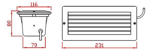 Kit 13 Luminárias Embutido De Parede Com Grade De Aluminio
