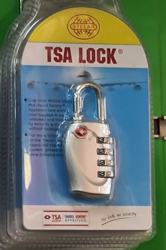 Candado Tsa Equipaje De Seguridad - Combinación De 4 Dígitos