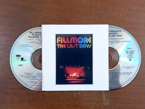 Cd Fillmore: The Last Days (1991) Doble Usa R15