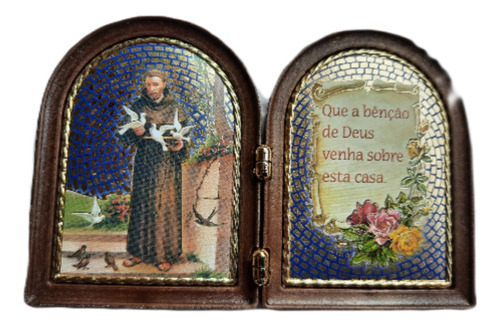 B. Antigo - Capelinha Sacra Com Imagem De São Francisco