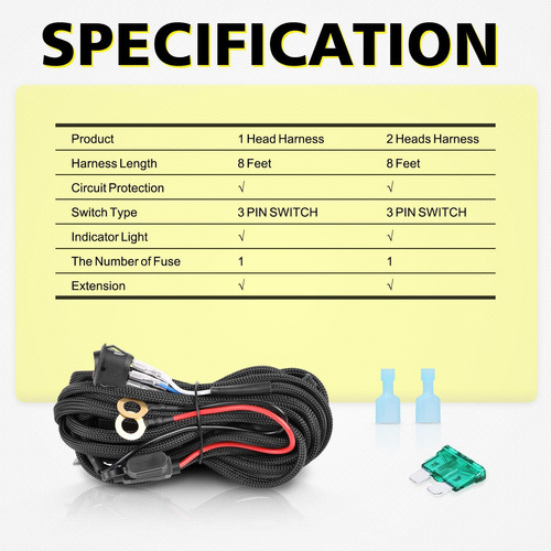 Barra De Luz Led Delgada De 42 Pulgadas Arnés De Cableado 1