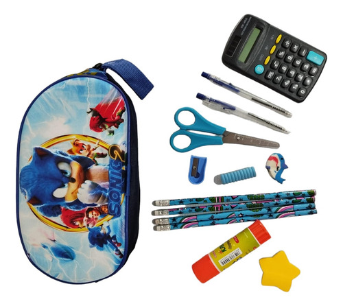 Lapicera Escolar De Personajes, Incluye Kit