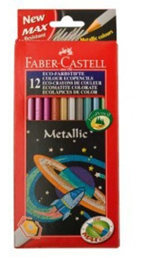 Colores Metálicos Faber Castell Ecopencils Caja X 12 Lapices
