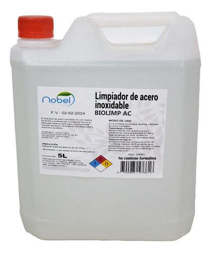 Limpiador Acero Inoxidable 5 Litros