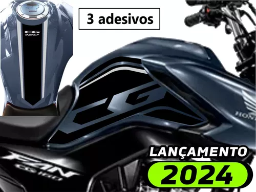 Adesivo Cg Fan 160 2023 Kit Com 7 Adesivos Prata5