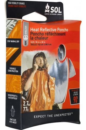 Manta Térmica Poncho Sol Heat Reflective