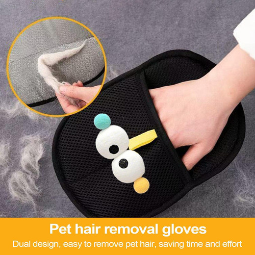 Guante Removedor De Pelo Para Gatos, Bidireccional, Reutiliz