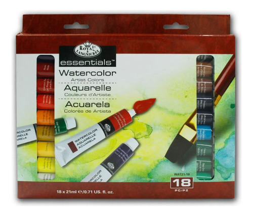 Tinta Aquarela Royal & Langnickel Com 18 Unidades 21ml Cor Variadas