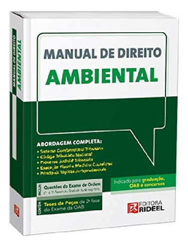 Manual De Direito Ambiental 1ed, De Vários Autores. Editora Rideel Em Português