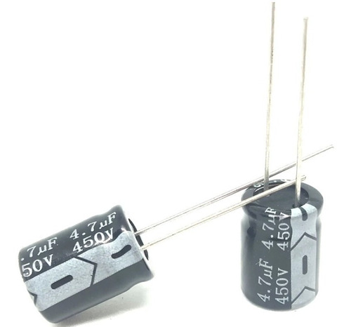 Imagem 5 de 6 de Capacitor Eletrolítico 4,7uf X 450v 105º - 50 Unidades