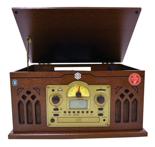 Tornamesa Nostalgico Select Sound Bt9245 Lp Mp3 Cd Cassette