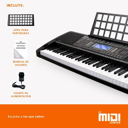 Imagen 4 de 10 de Teclado Órgano Electrónico Mk939 61 Teclas Sensitivo