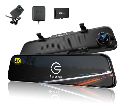 Sensego 4k Uhd Mirror Dash Cam Cámara De Espejo Retrov...