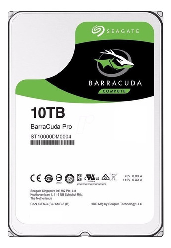 Disco duro interno Seagate Barracuda Pro ST10000DM0004 10TB plata