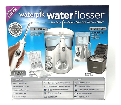 Waterpik Inc Water And Nano Flosser, Deluxe Traveler And Tip