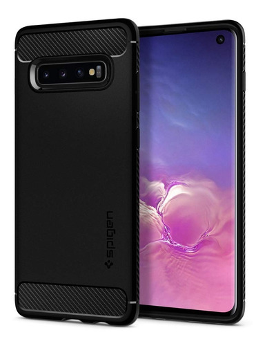 Funda Spigen Samsung S10 [matte Black] Rugged Armor