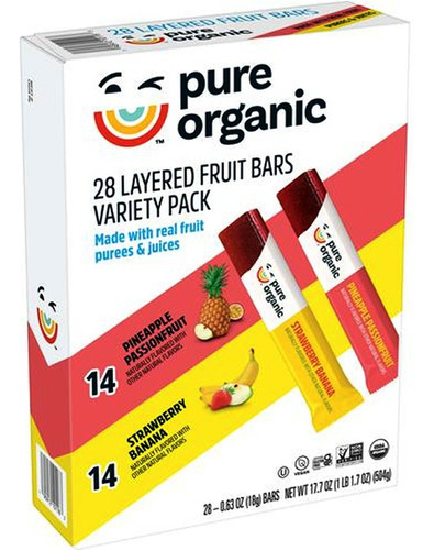 Pure Organic Barras De Fruta 504g - Unidad a $3450