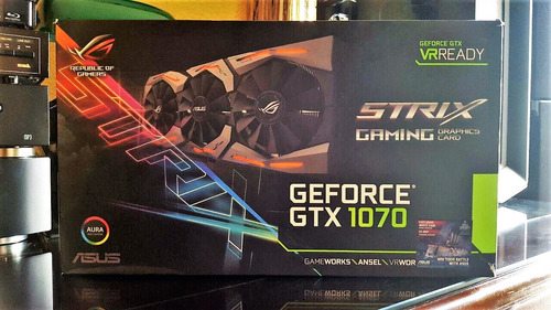 Placa De Vídeo Gtx 1070 Asus Rog Strix 8gb