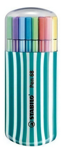 Marcador Stabilo Pen 68 X 20 Zebra Turquesa
