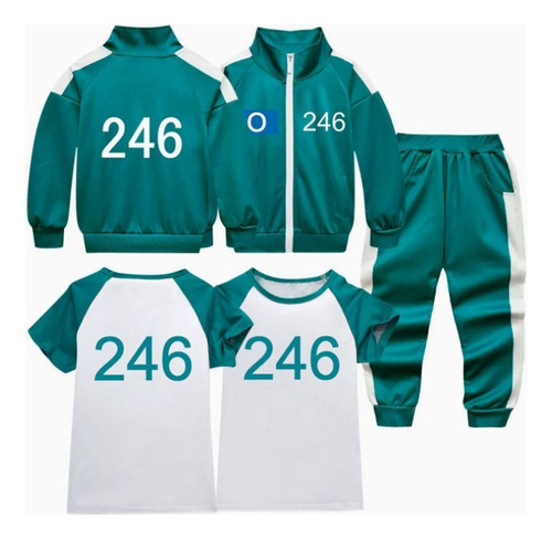 Niños Niñas Nuevo Calamar Disfraz Camiseta Set De 3