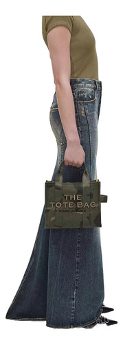 Bolsa Marc Jacobs The Tote Mini 2s4htt003h03 304 Verde Color Verde Musgo Correa De Hombro Verde Musgo Diseño De La Tela Camuflado