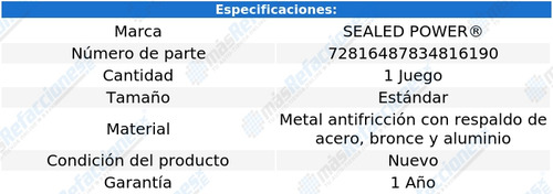 Arandelas Cigüeñal Std F-550 S Duty 99 Al 04 Sealed Power
