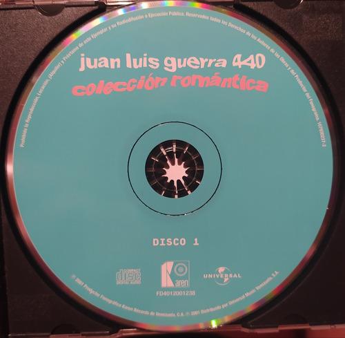 Combo De 2 Cds De Juan Luis Guerra 440, Colección Romantica