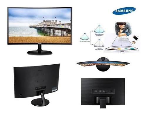 Monitor Samsung Curved 24 1920x1080 Hdmi Vga C24f390fhlxzp