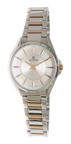 Reloj Election Suizo Mujer E200322123 Plateado Dorado Envio