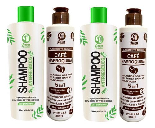 Kit 20 Ativo Progressiva Café Marroquina 300ml E 20 Shampoo