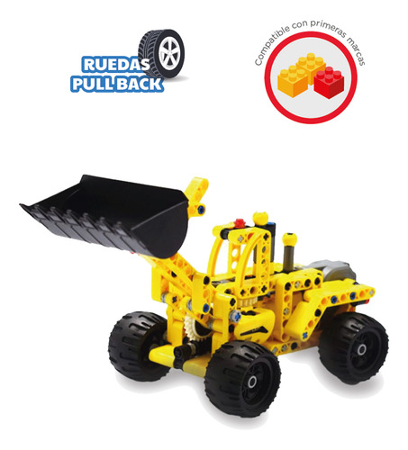 Excavadora Juguete De Construcción Cada 213 Pzs Azul