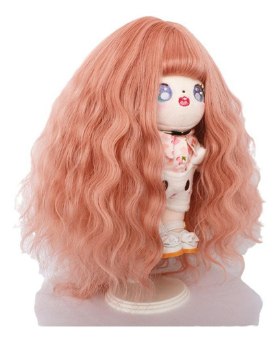 Peluca De Muñeca De Algodón De 20 Cm, Pelo Largo Y , De
