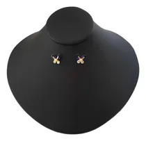 Comprar Aretes Para Mujer O Niña Mariposa Cristal Morado Joya Acero