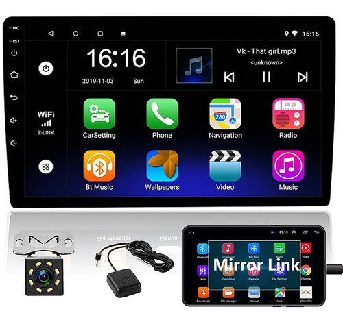 Radio De Coche Android De 9 Pulgadas Estéreo 1 Din Gps Con C