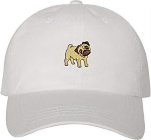Dsy Lifestyle Pug Dad Hat - Gorra Béisbol Blanca - Unisex