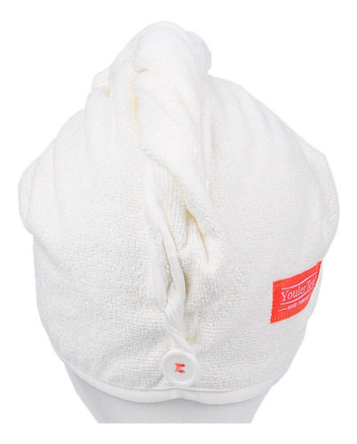 Toalla Microfibra Absorbente Para El Cabello Pack De 2 Pzas Color Blanco