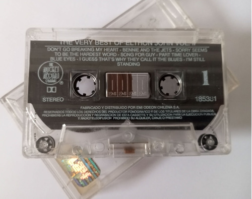 Elton Jhon The Very Of Best Vol 2 Cassette (sin Carátula)